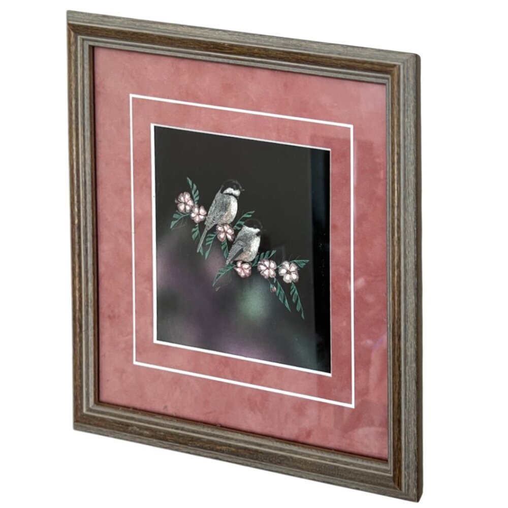 Charming Framed Bird Artwork w/ Glass, Matting & Wall Protectors – Ready to Hang
